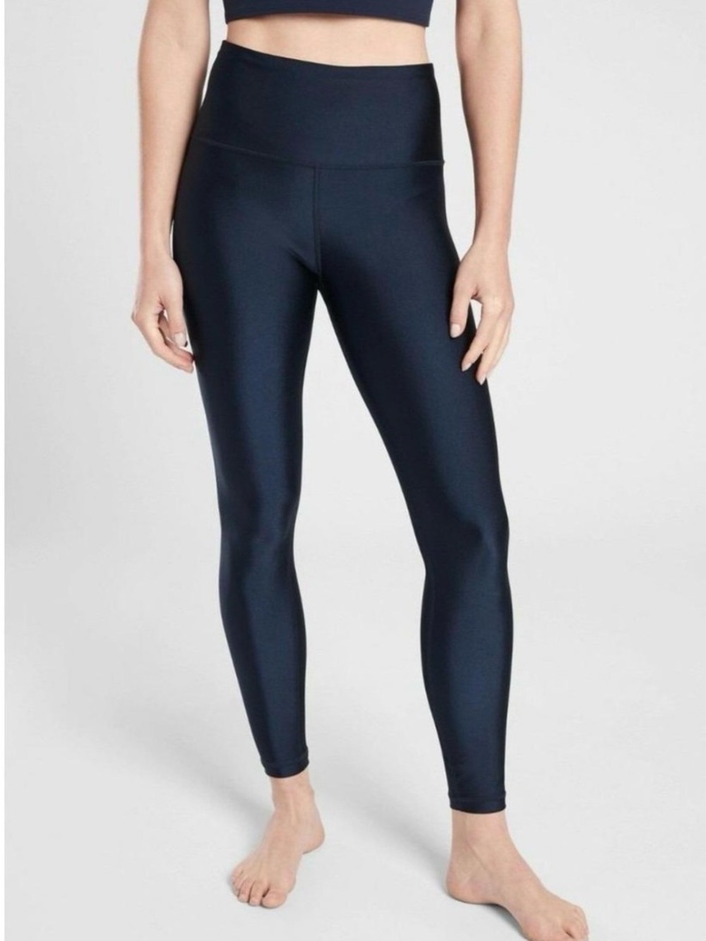 Athleta Navy Elation Sheen Tight